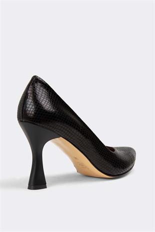 Kadın Topuklu Stiletto Hakiki Deri Ayakkabı 052Y21K10004