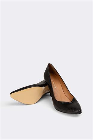 Kadın Topuklu Stiletto Hakiki Deri Ayakkabı 052Y21K10004