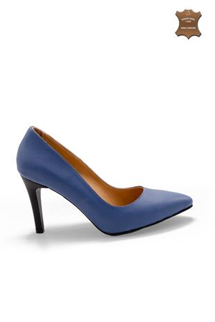 Kadın Topuklu Stiletto Hakiki Deri Ayakkabı 074Y23K11035