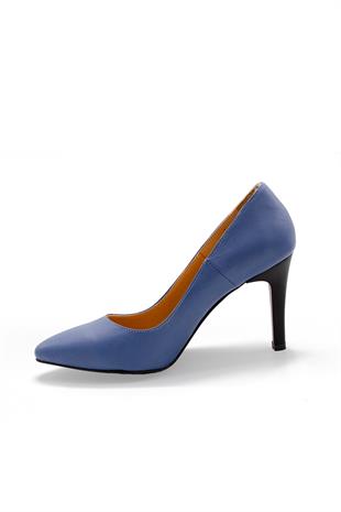 Kadın Topuklu Stiletto Hakiki Deri Ayakkabı 074Y23K11035