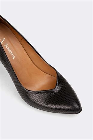 Kadın Topuklu Stiletto Hakiki Deri Ayakkabı 052Y21K10004