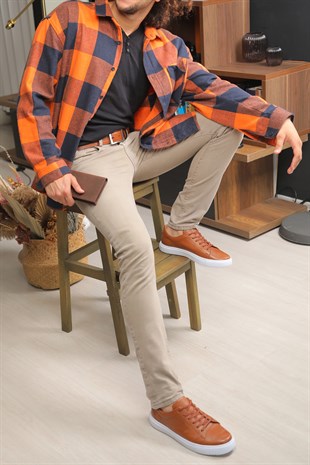 Erkek Sneaker Hakiki Deri Ayakkabı 002Y22E4050