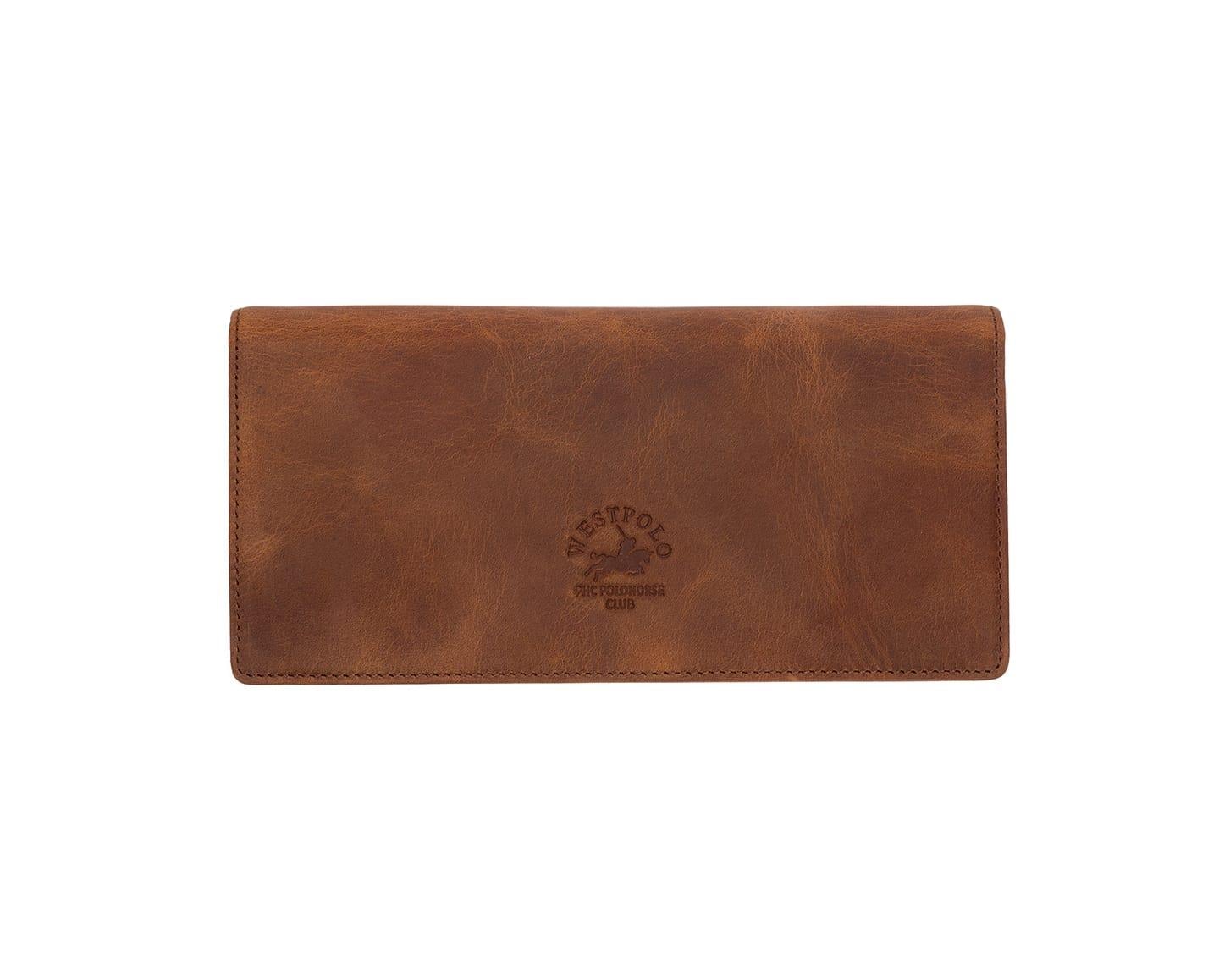 NL2724C-G2TABAWestpolo Unisex Hakiki Eskitme Deri Telefon Bölmeli Mıknatıslı Kapaklı Uzun Cüzdan, El Portföyü