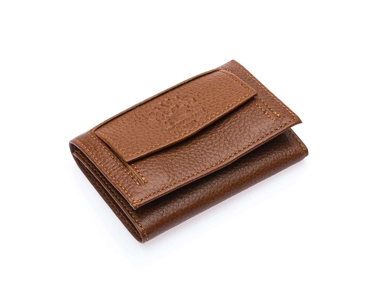 NL2732-FINDIKWestpolo Unisex Hakiki Deri Bozuk Para ve Kağıt Para Bölmeli Cüzdan Kartlık-Fındık
