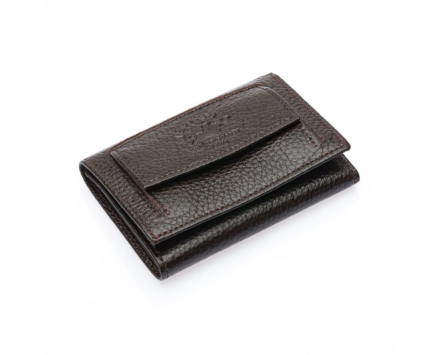NL2732-KAHVERENGİWestpolo Unisex Hakiki Deri Bozuk Para ve Kağıt Para Bölmeli Cüzdan Kartlık-Kahverengi
