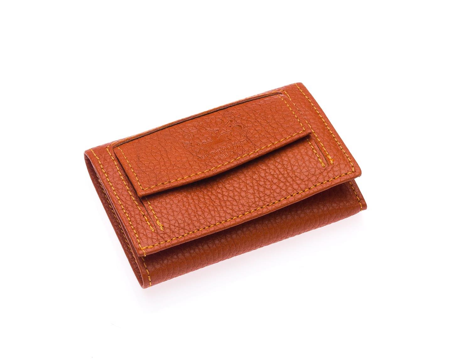 NL2732-TURUNCUWestpolo Unisex Hakiki Deri Bozuk Para ve Kağıt Para Bölmeli Cüzdan Kartlık-Turuncu