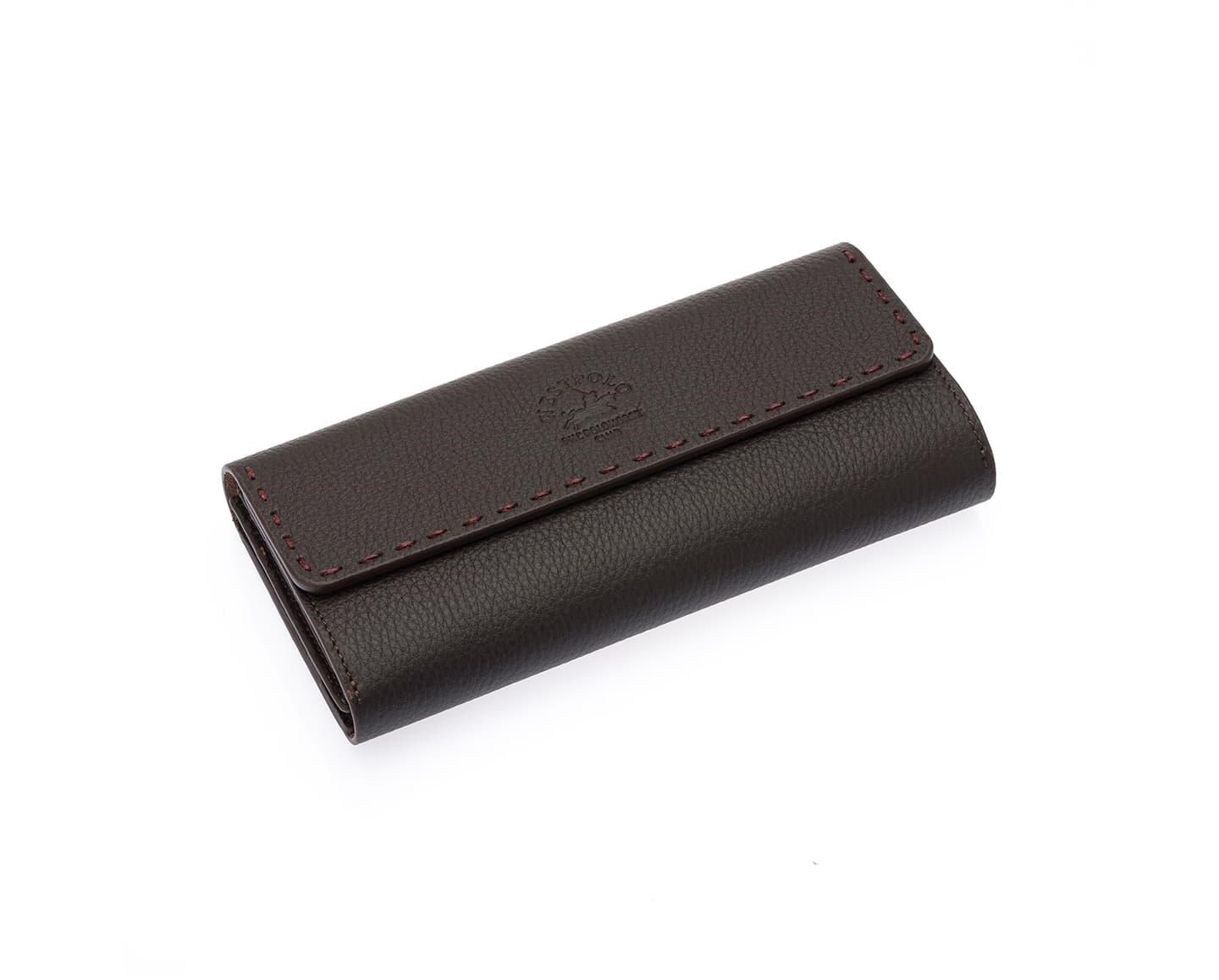 NL443-KAHVERENGİWestpolo Malone Unisex Hakiki Deri Telefon Bölmeli El Portföyü Cüzdan - Kahverengi