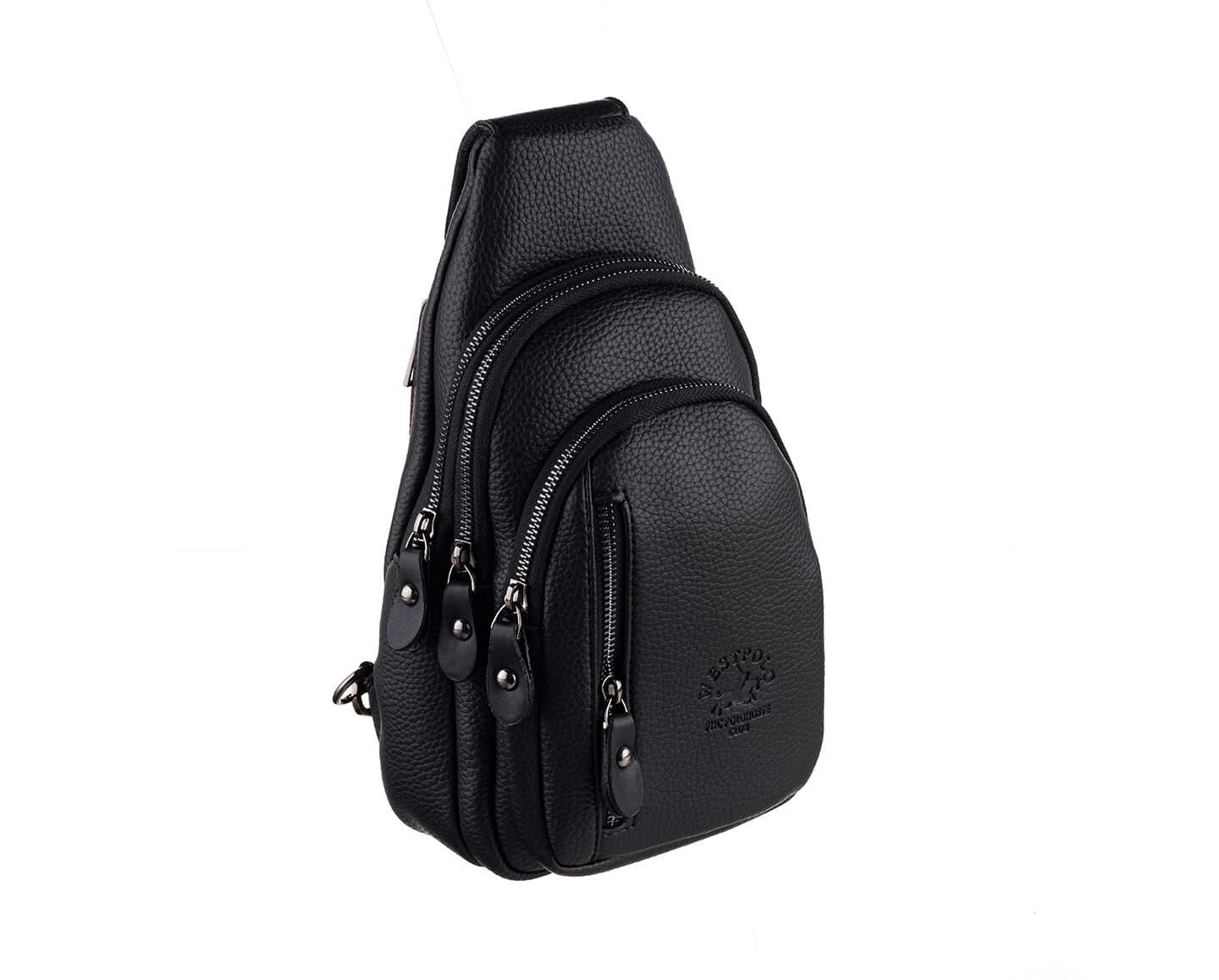 NL7014-SİYAHWestpolo Tek Omuz Askılı, Fermuarlı Çok Bölmeli Erkek Sırt ve Göğüs Çantası Body Bag - Siyah