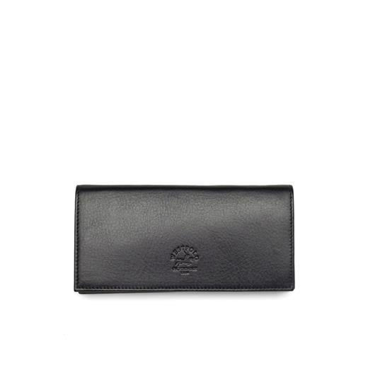 2729C - Kristal Siyah Westpolo Unisex Hakiki  Deri Telefon Bölmeli El Portföyü Cüzdan Kartlık -Kristal Siyah