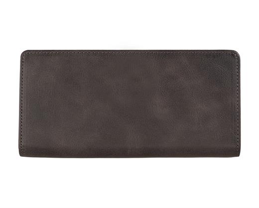 NL2724ISIM-CRAZY ANTRASİTWestpolo Unisex Hakiki Eskitme Deri Telefon Bölmeli El Portföyü Cüzdan Kartlık - Antrasit