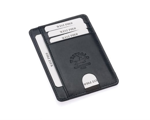 NL358C-ANTRASİTWestpolo Haris Kağıt Para Bölmeli Hakiki Eskitme Deri Unisex Kartlık - Antrasit