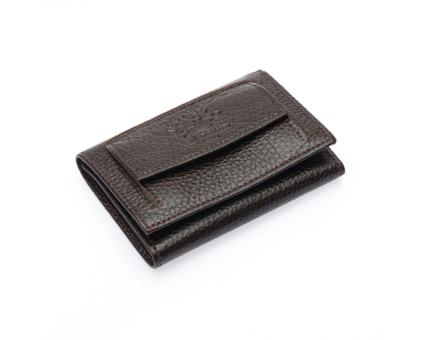 NL2732-KAHVERENGİWestpolo Unisex Hakiki Deri Bozuk Para ve Kağıt Para Bölmeli Cüzdan Kartlık-Kahverengi