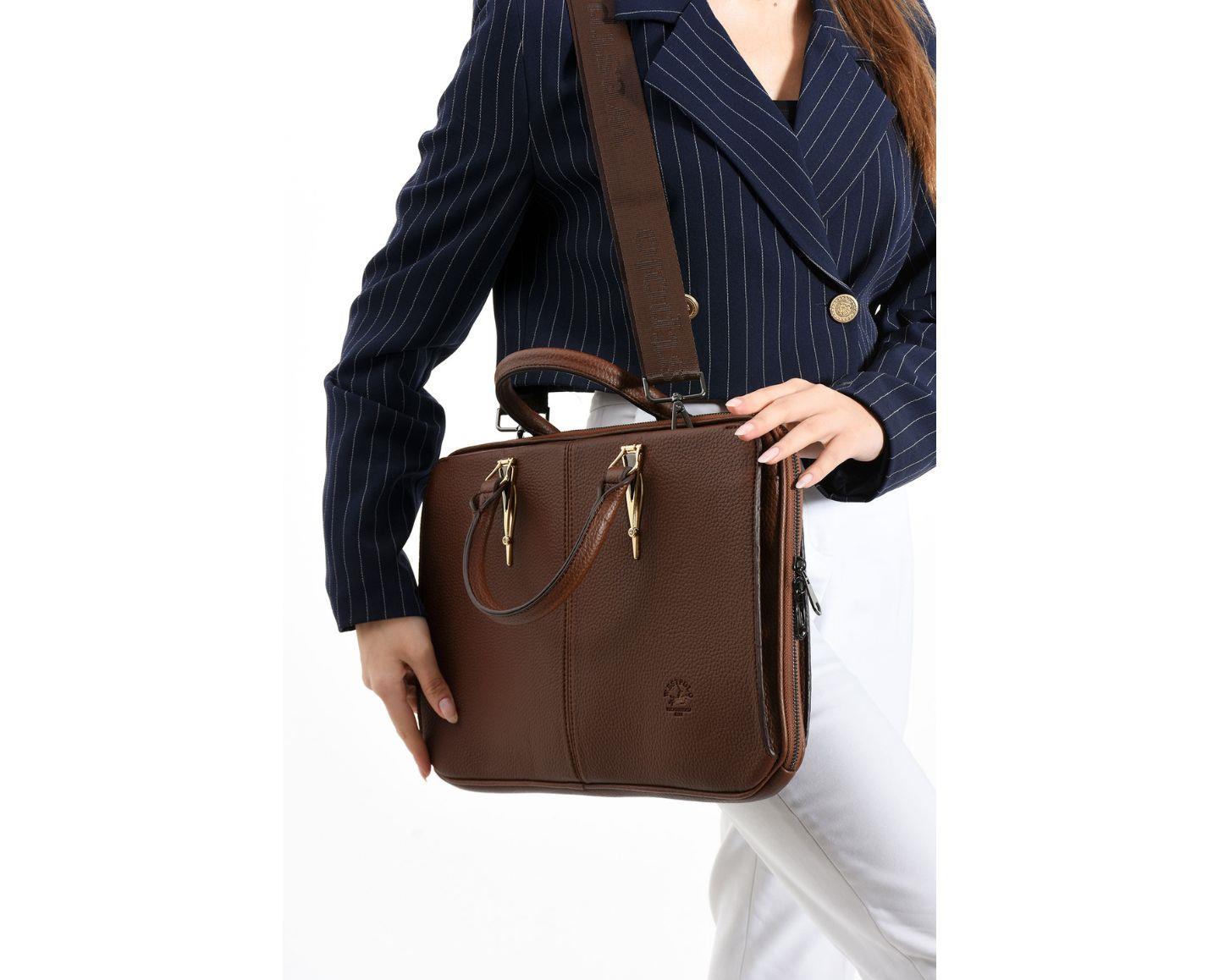 NL5043-TABAWestpolo Vegan Deri Unisex Laptop Çantası - Taba