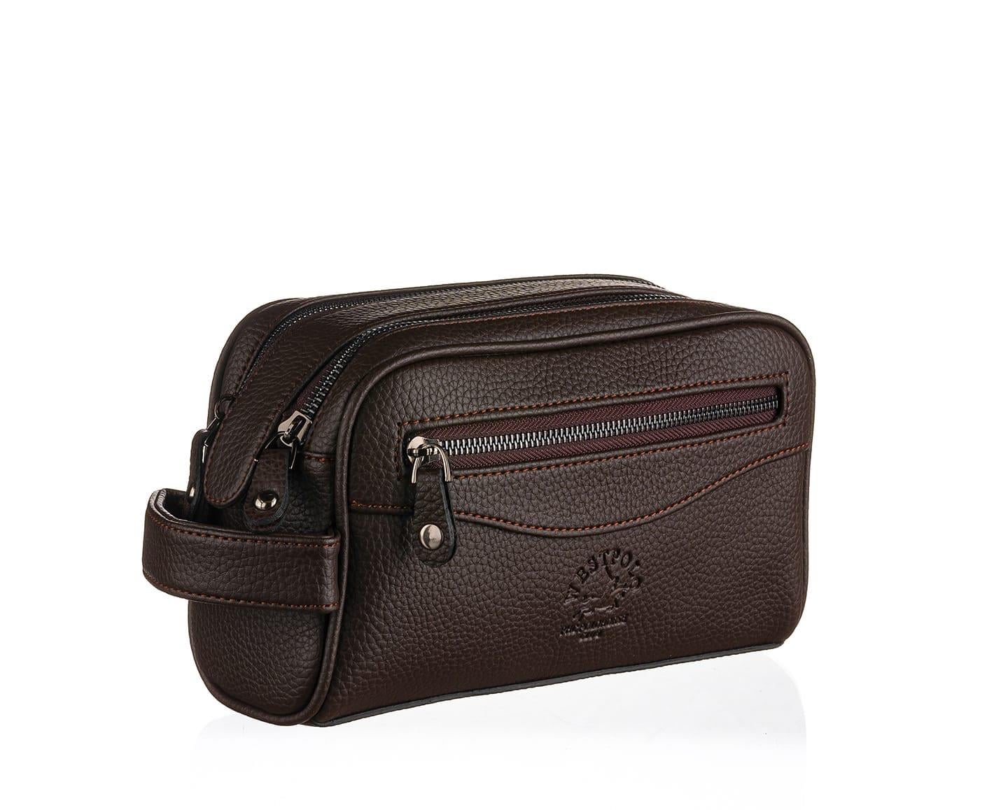 NL6055-KAHVERENGİWestpolo Suya Dayanıklı Unisex El Çantası Portföy-Kahverengi