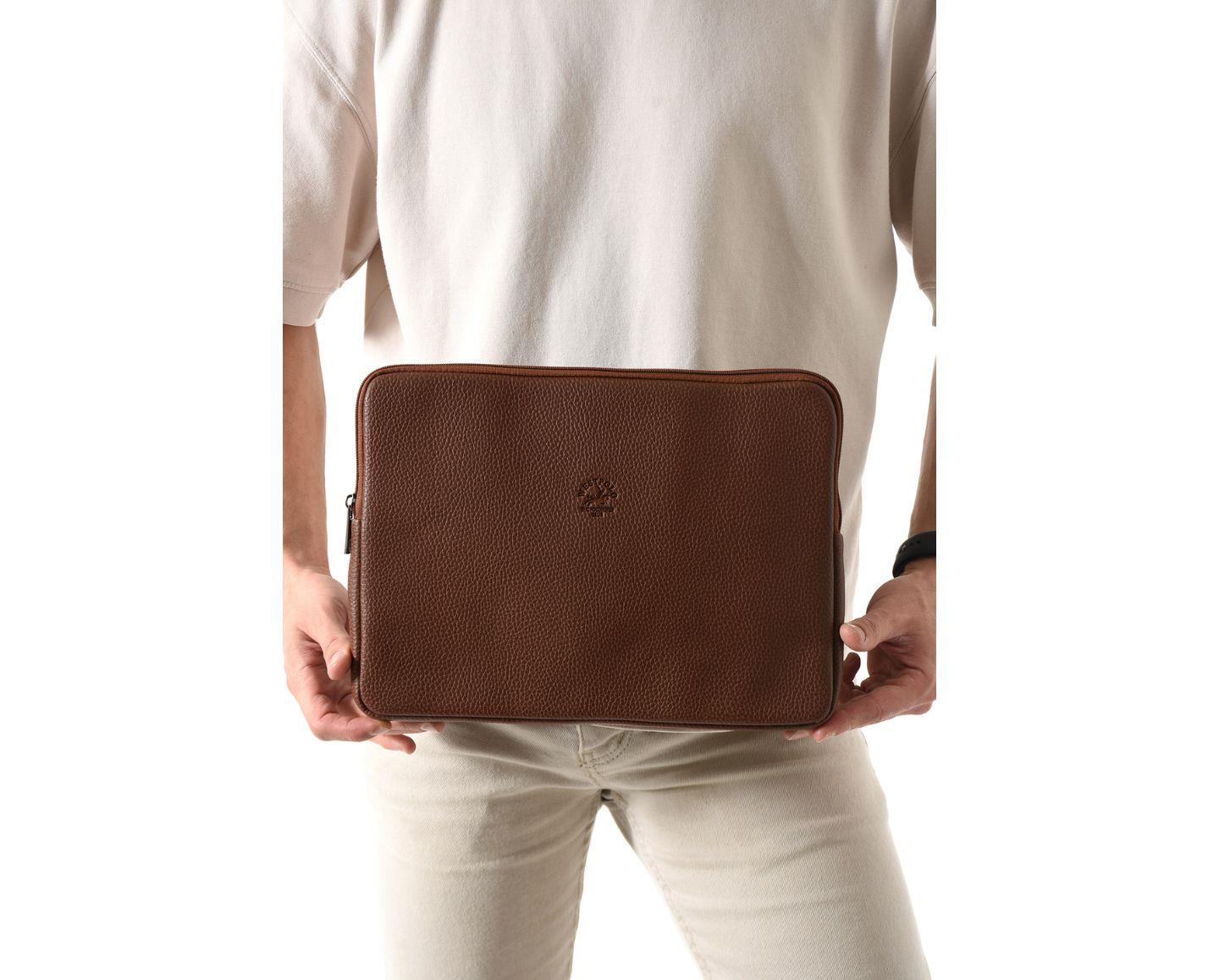 NL6077-FINDIKWestpolo Vegan Deri Unisex Macbook Çantası - Fındık