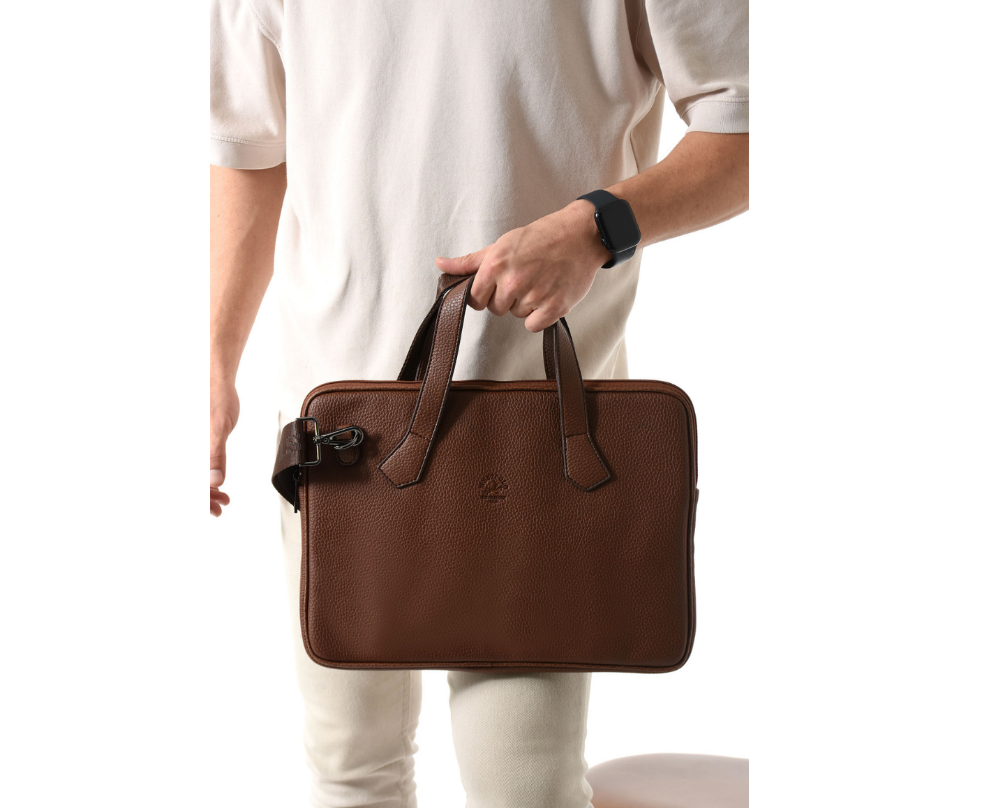 NL6078-TABAWestpolo Vegan Deri Slim Model El ve Omuz Askılı Laptop Çantası - Taba
