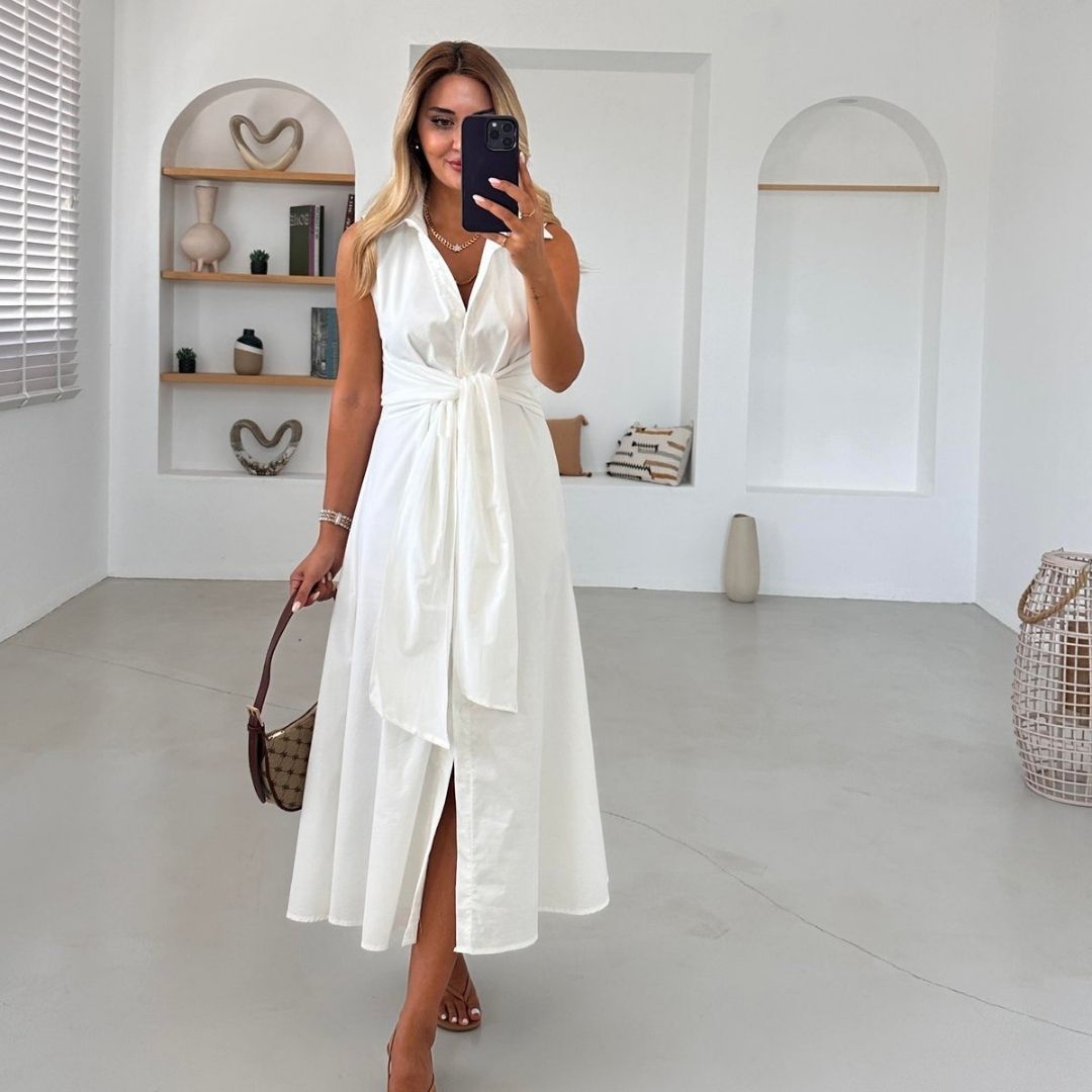 poplin elbise