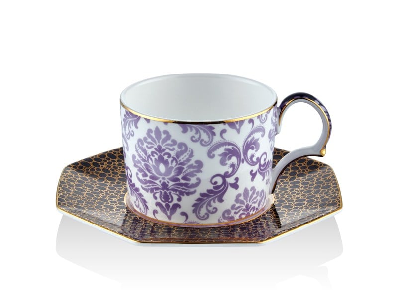Blooming Baroque - Çay Fincanı ve Tabağı Mor