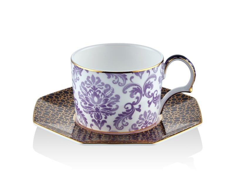 Blooming Baroque - Çay Fincanı ve Tabağı Mor