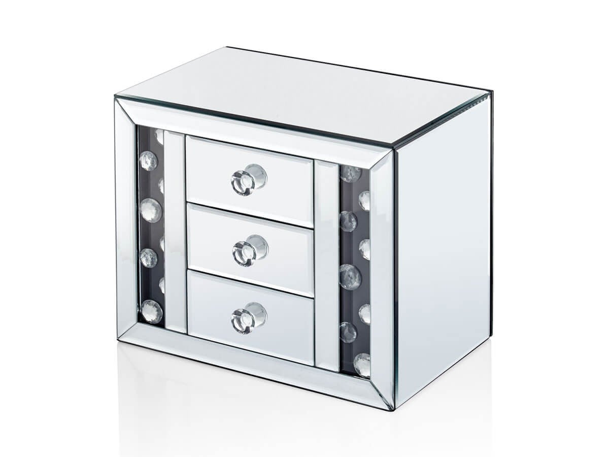 Chloe Siyah 3 Çekmeceli Dekoratif Kutu