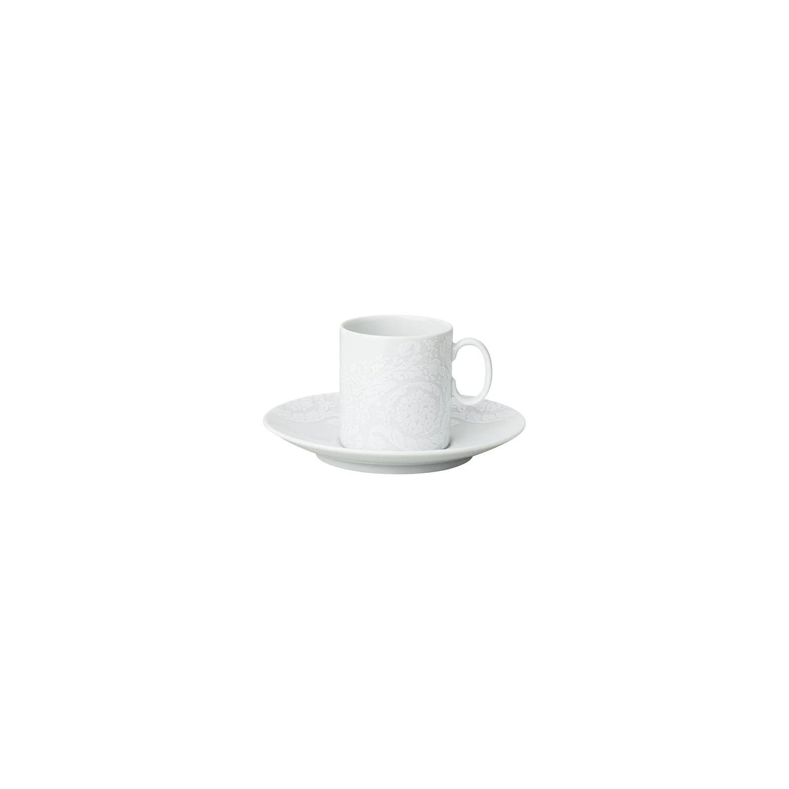 Espresso Fincan-Tabak Barocco 92 Bianco