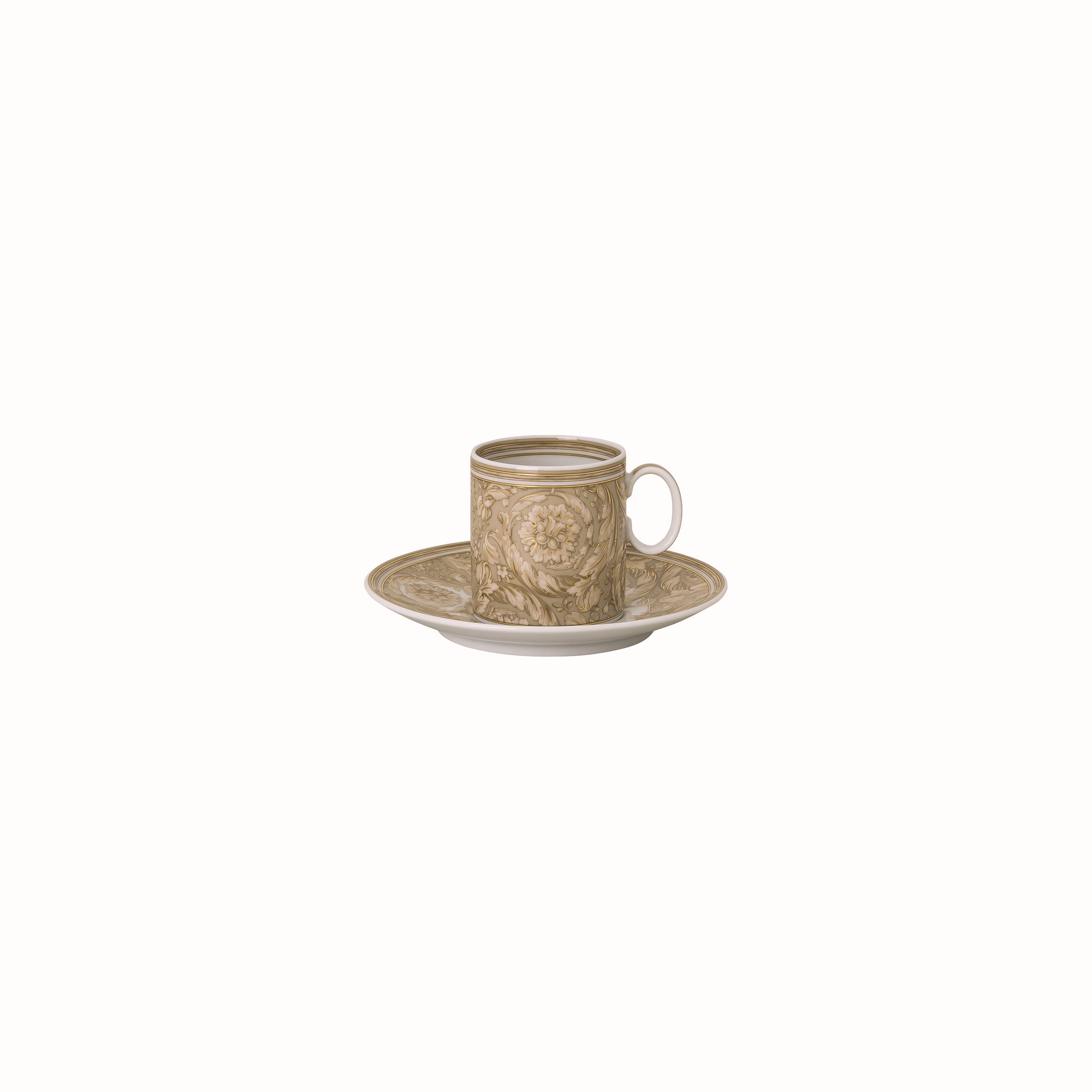 Espresso Fincan-Tabak Barocco Beige