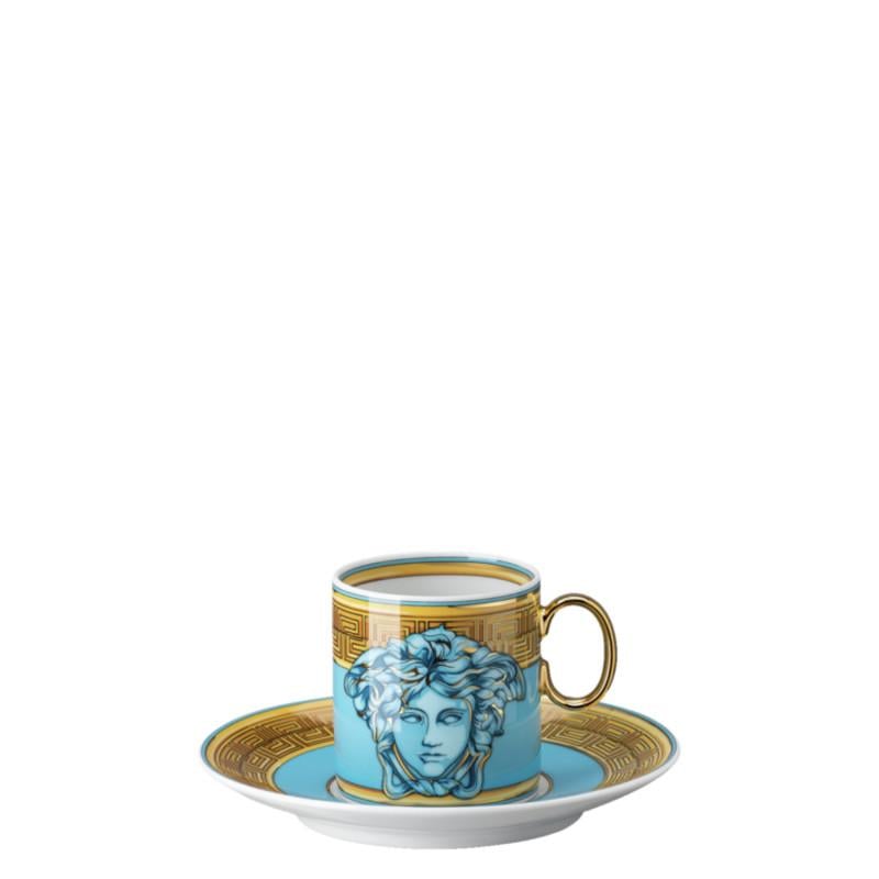 ESPRESSO FİNCAN-TABAK MEDUSA AMPLİFİED BLUE COİN
