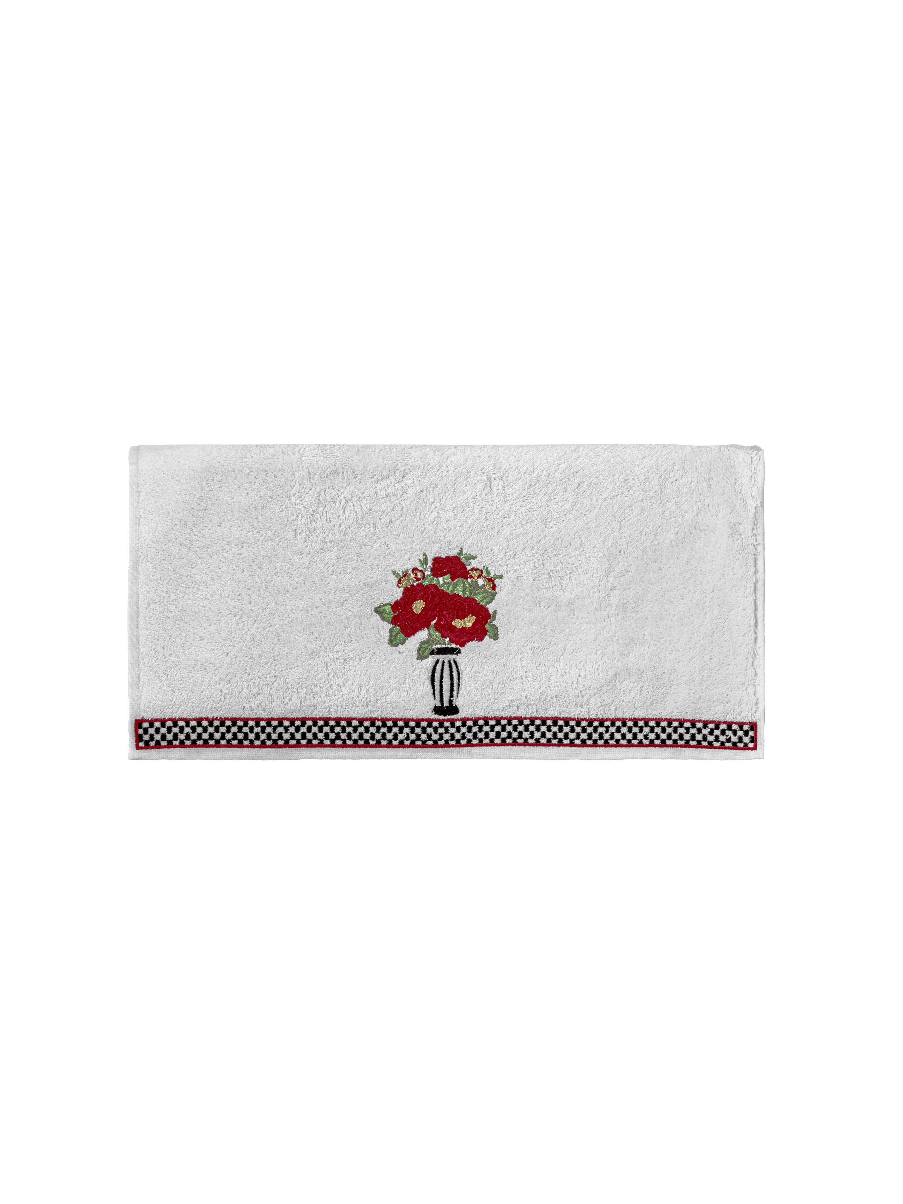 GELİNCİK NAKIŞLI 50X90 CM YÜZ HAVLUSU
