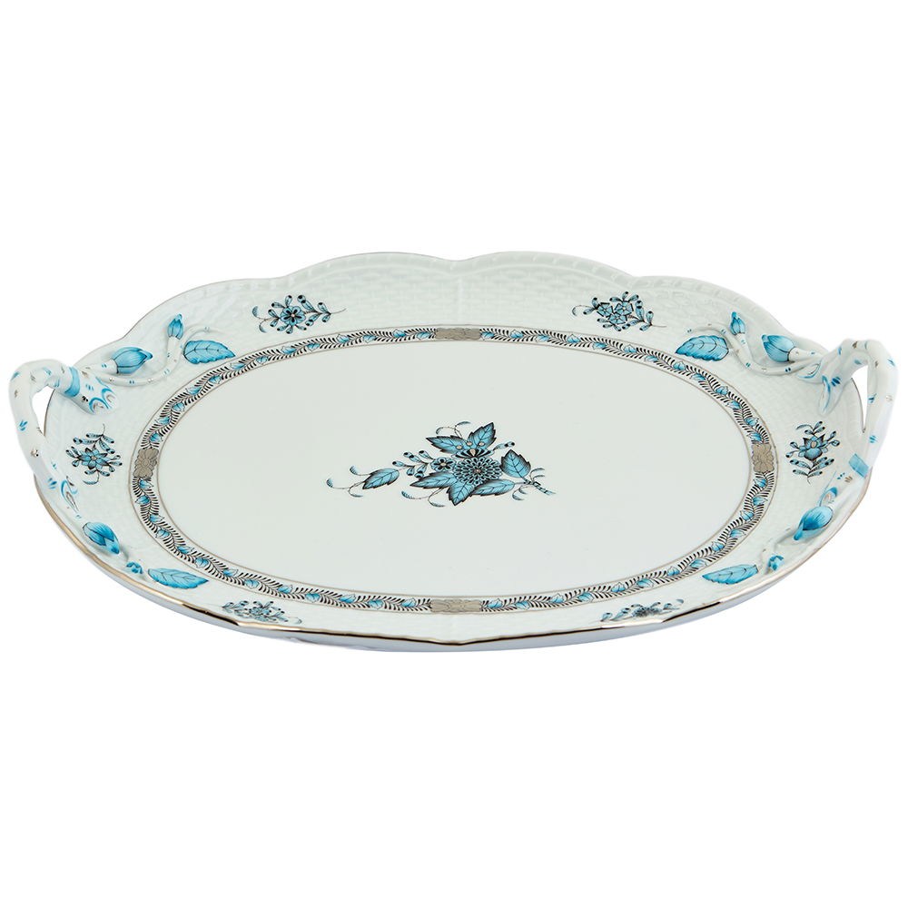 HEREND TURKUAZ APPONYİ TEPSİ