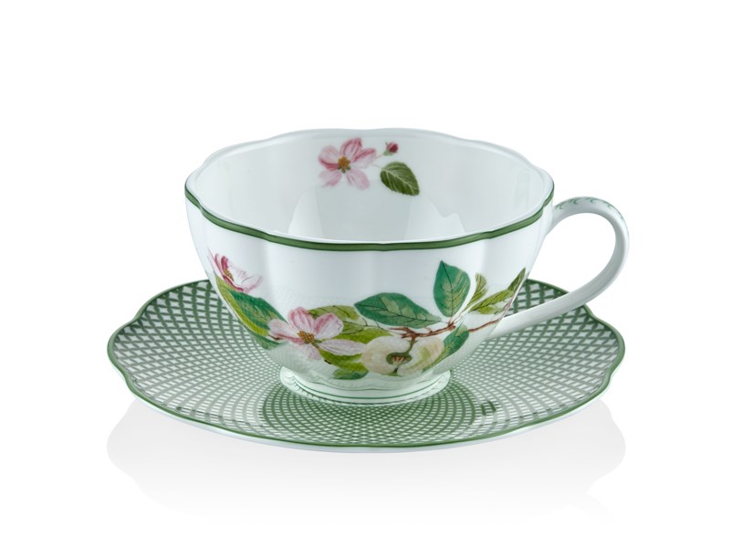 Horticool Green - Çay Fincanı ve Tabağı