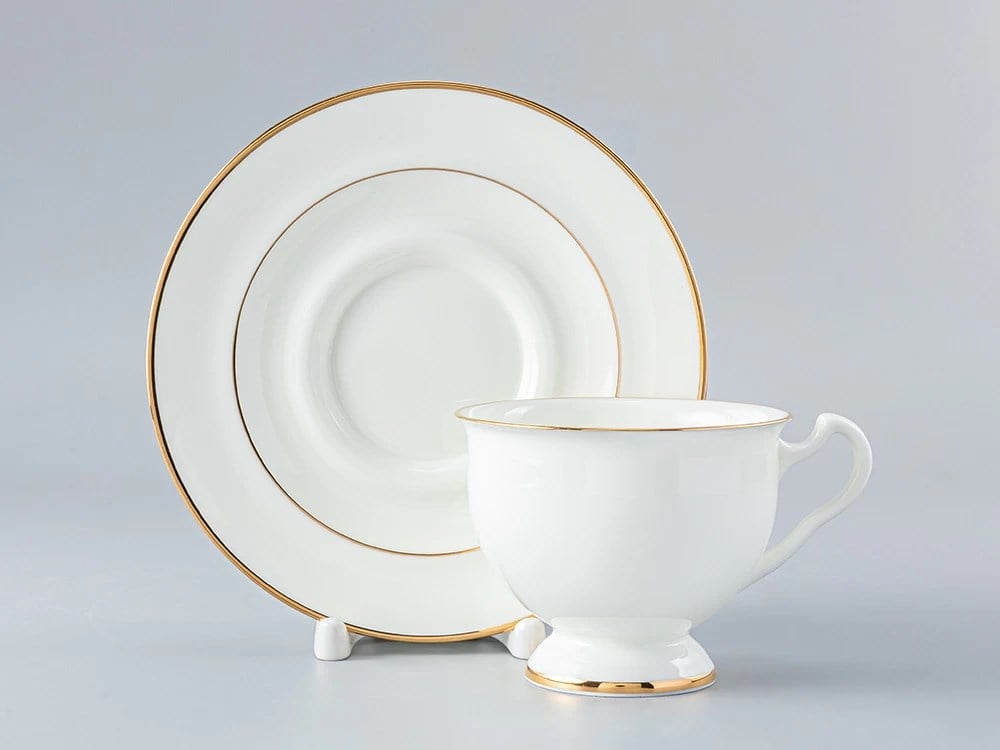 IMPERIAL ÇAY FİNCANI VE FİNCAN TABAĞI, ISADORA ALTIN ŞERİT 1/2