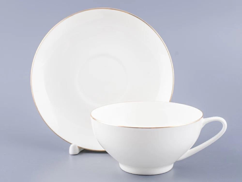 IMPERIAL ÇAY FİNCANI VE TABAĞI, KUBBE ŞEKLİNDE ALTIN ŞERİTLİ