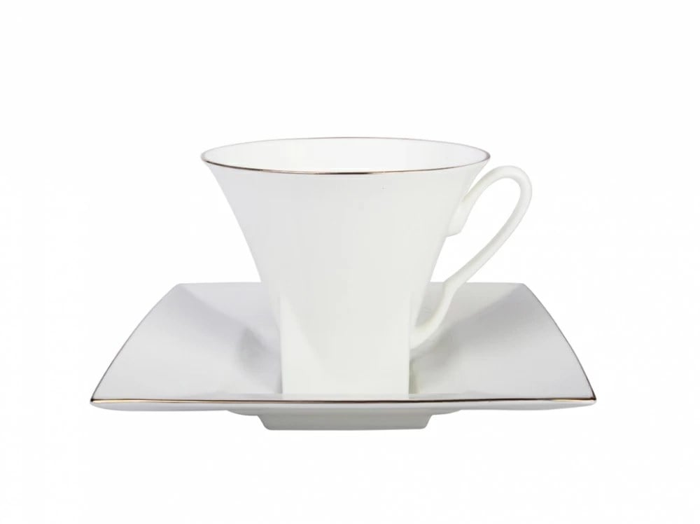 IMPERIAL ÇAY FİNCANI VE TABAĞI PETROPOLİS ALTIN KENARLI 1/2