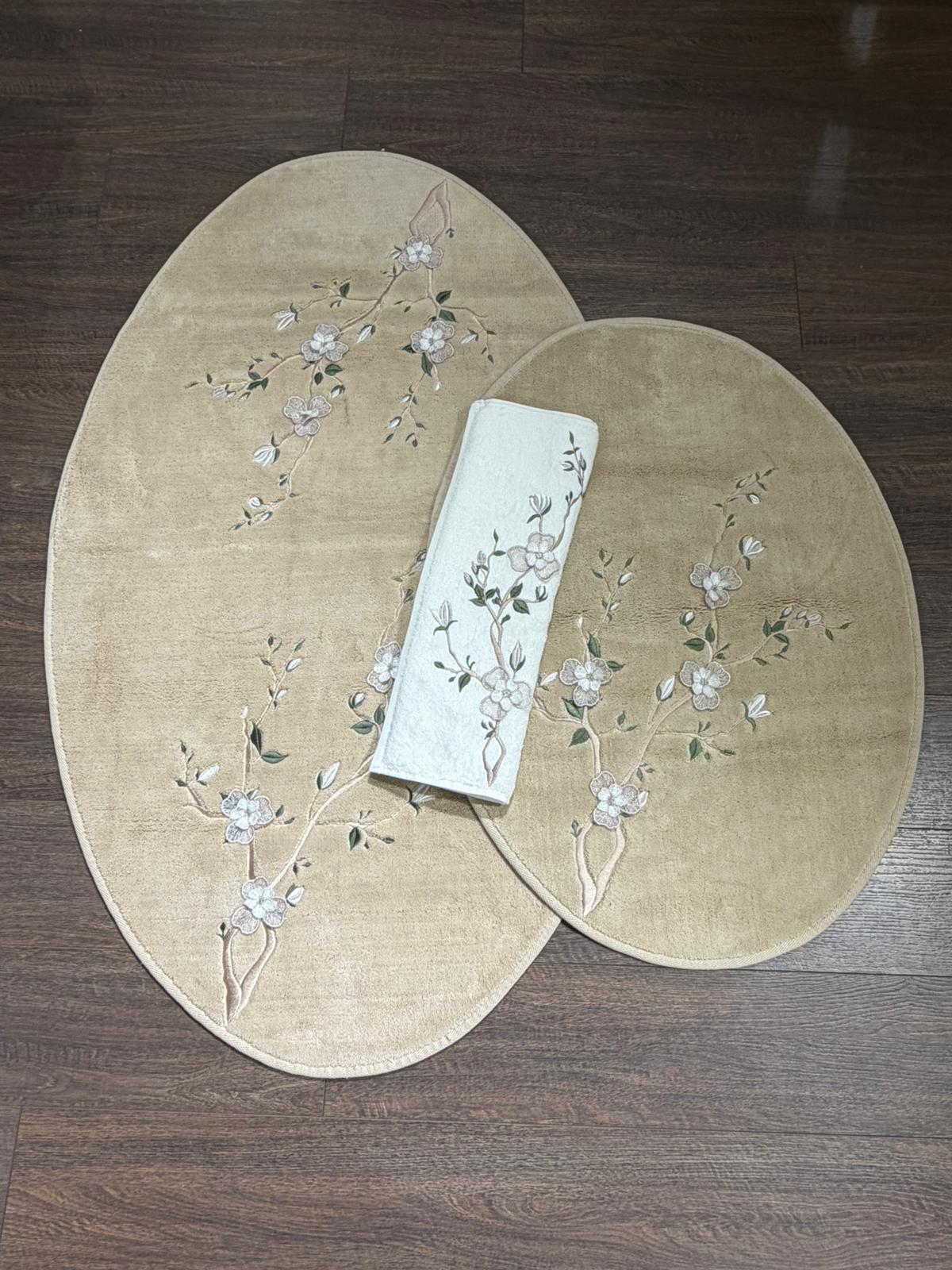 KAPİÇİNO BAHAR DALI MODEL PASPAS TAKIMI 70X120 CM