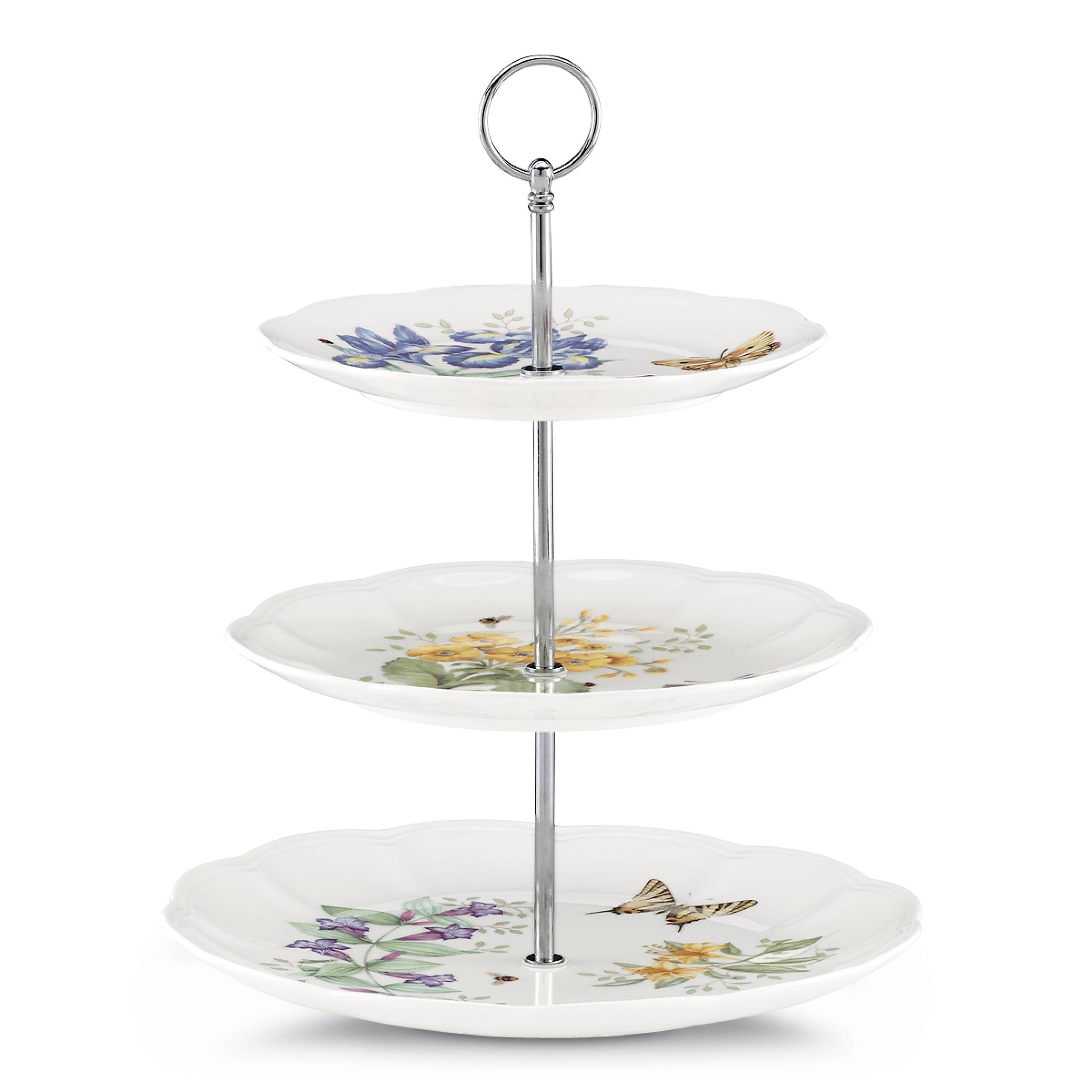 LENOX BUTTERFLY - 3 KATLI SERVIS TABAGI, 34.3 CM