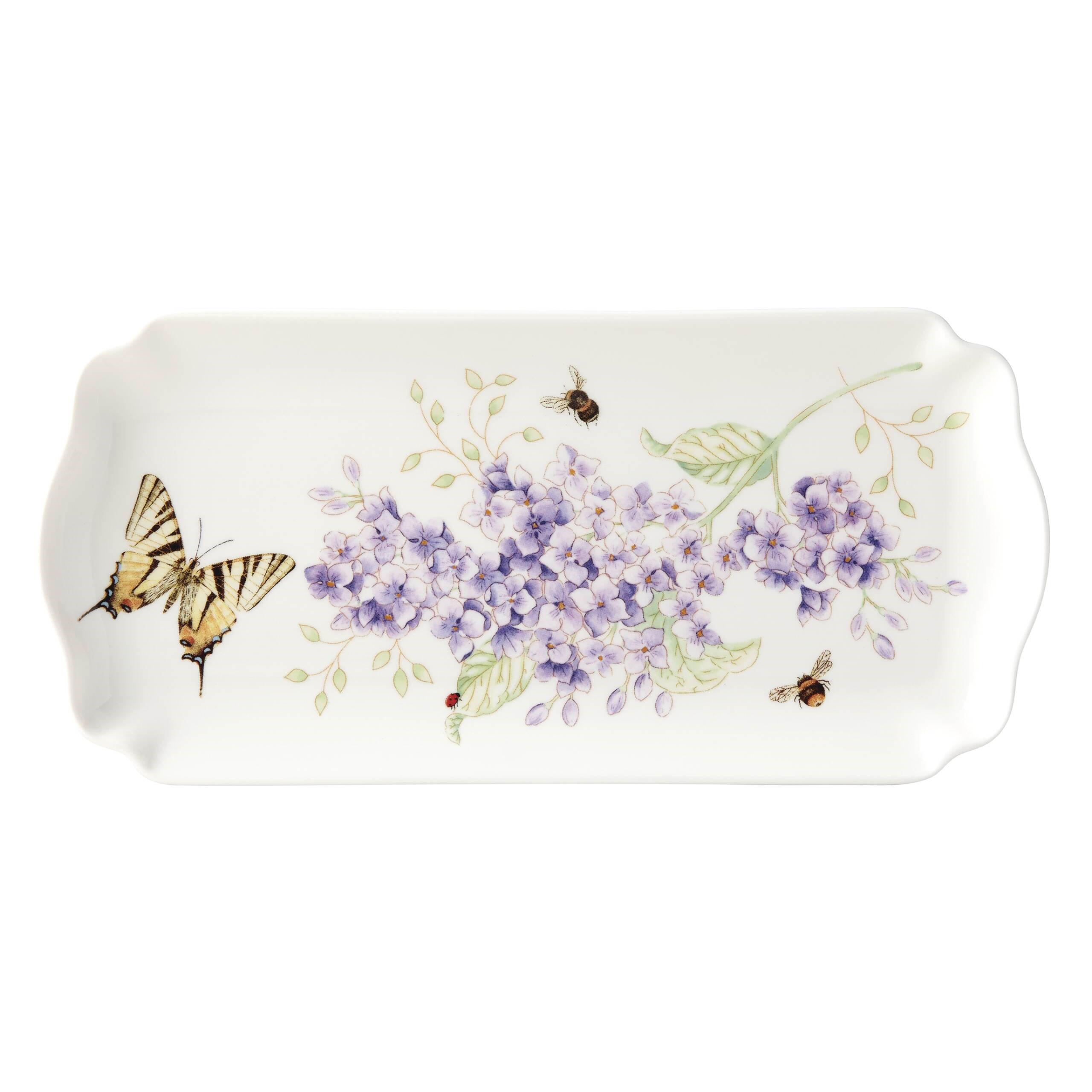 LENOX BUTTERFLY - DIKDORTGEN SERVIS TABAGI, 24 CM