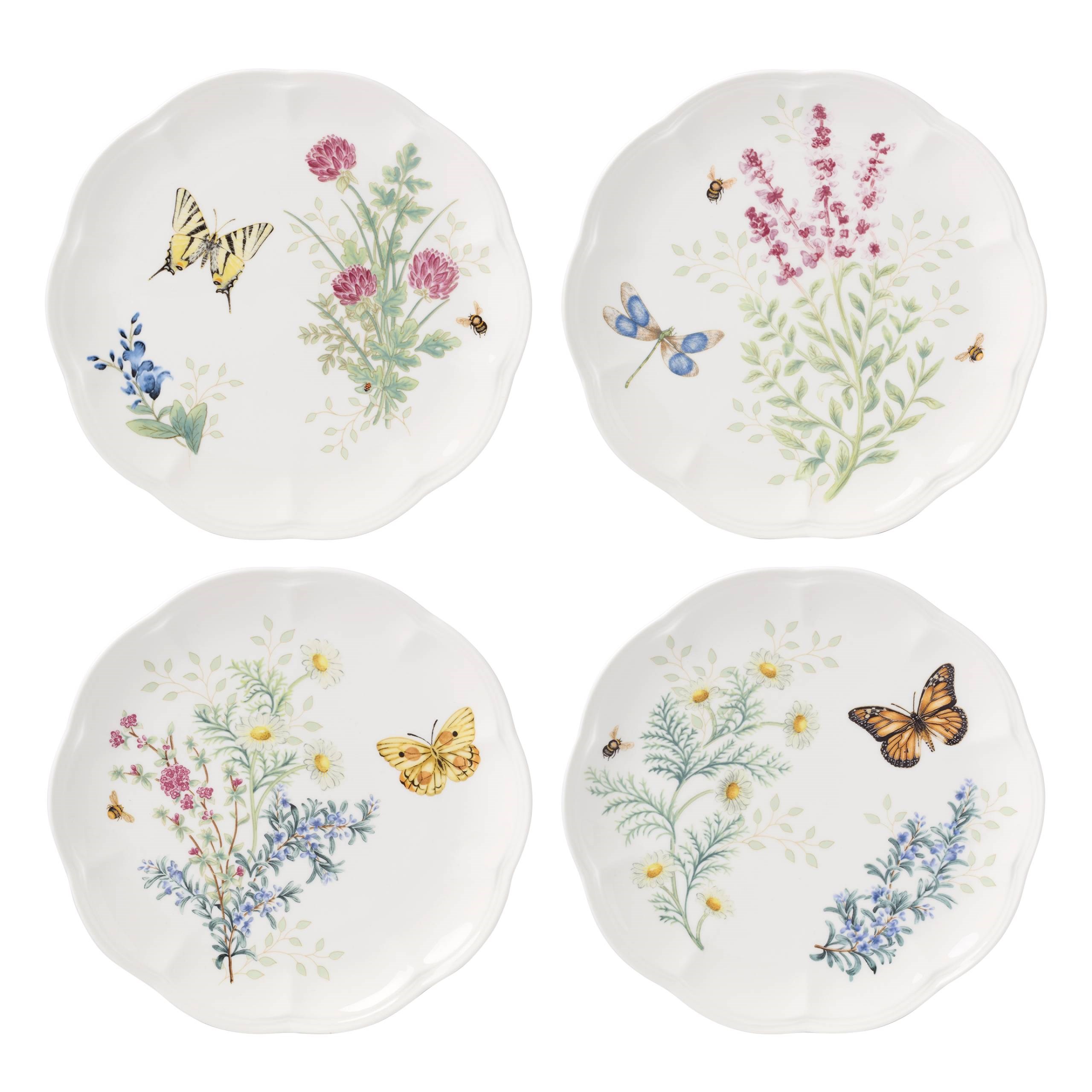 LENOX BUTTERFLY HERBS- ACCENT TABAGI, 4'LU SET, 23 CM