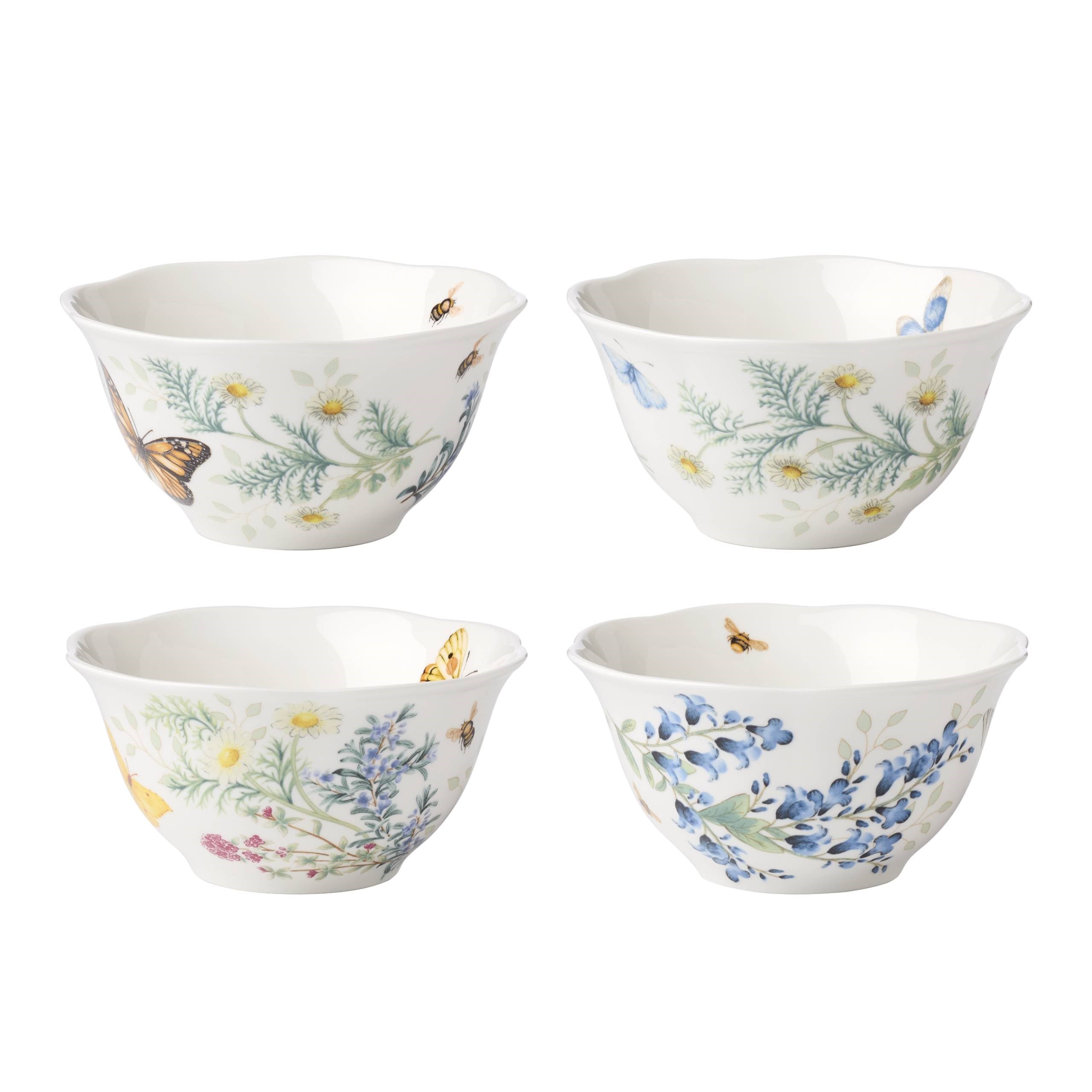 LENOX BUTTERFLY HERBS- KOMP./SALATA KASESI, 4'LU SET, 14,6 CM