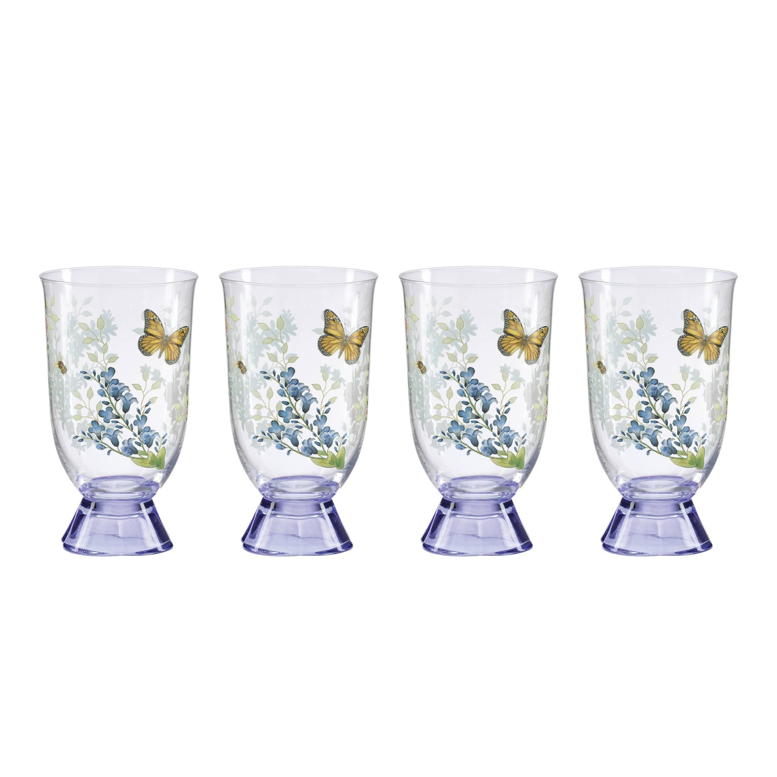 LENOX BUTTERFLY HERBS- SU/MESRUBAT BARDAGI, 4'LU SET, 15,9 CM