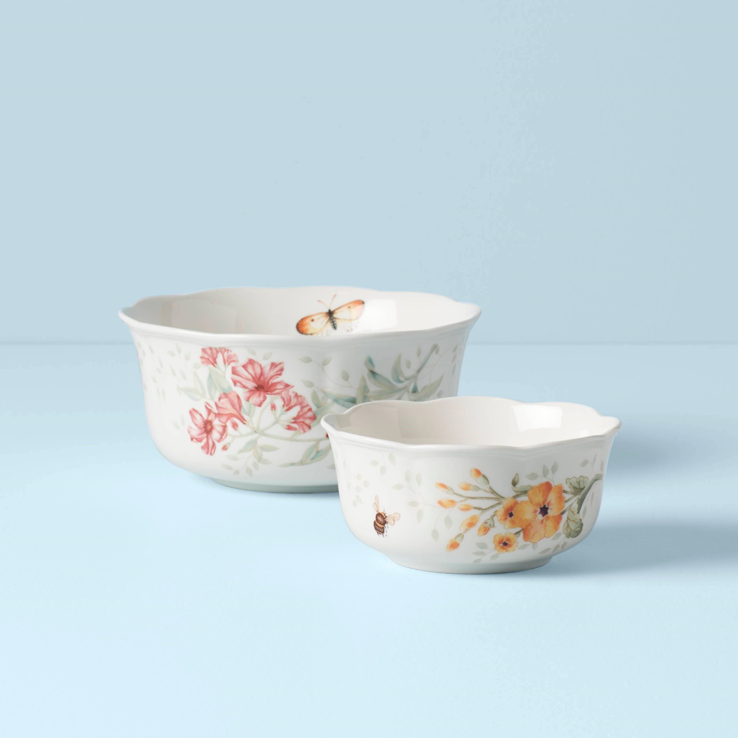 LENOX BUTTERFLY - KASE, 2'LI SET, 19.7 - 14.6 CM, 1.4 L - 0.59 L