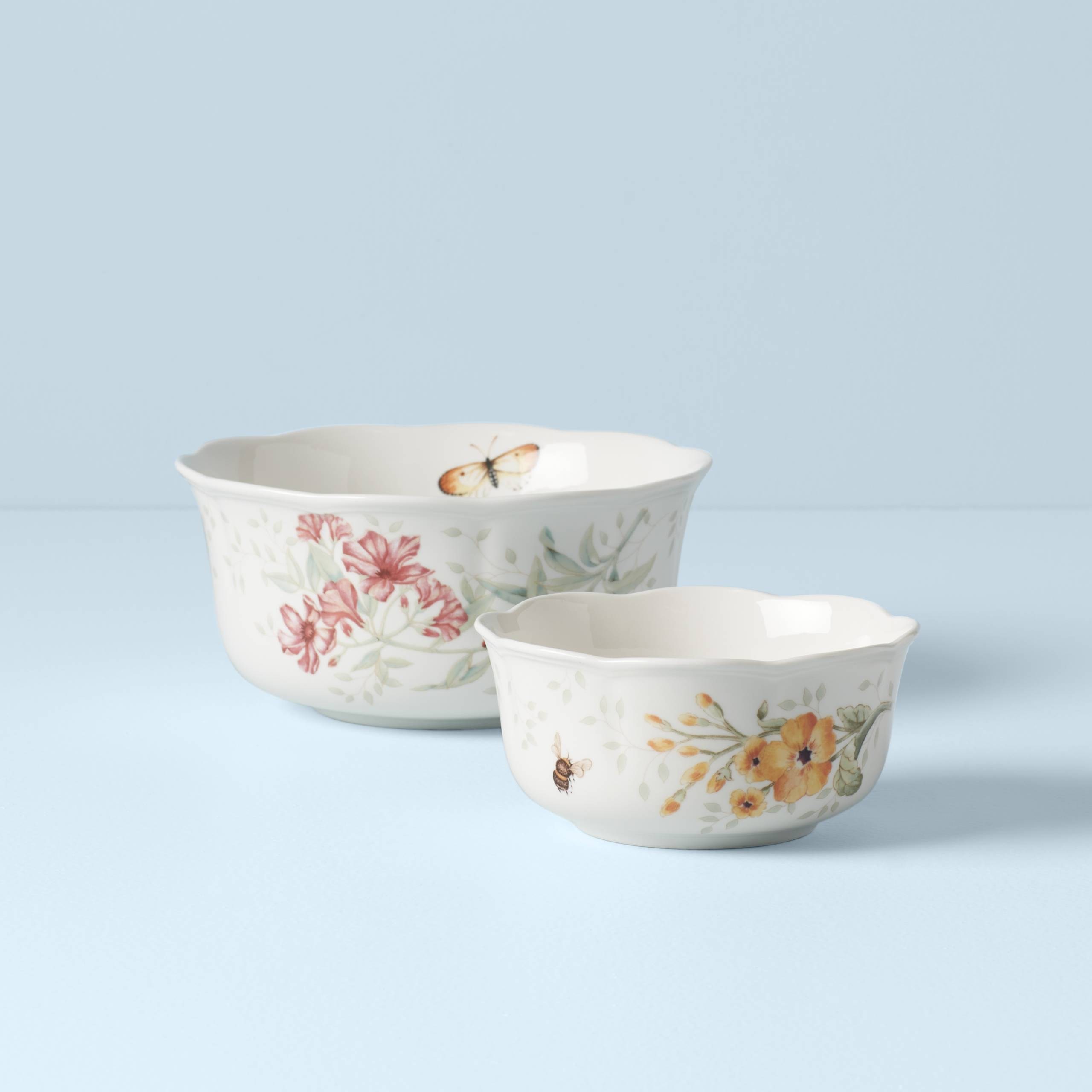 LENOX BUTTERFLY - KASE, 2'LI SET, 19.7 - 14.6 CM, 1.4 L - 0.59 L