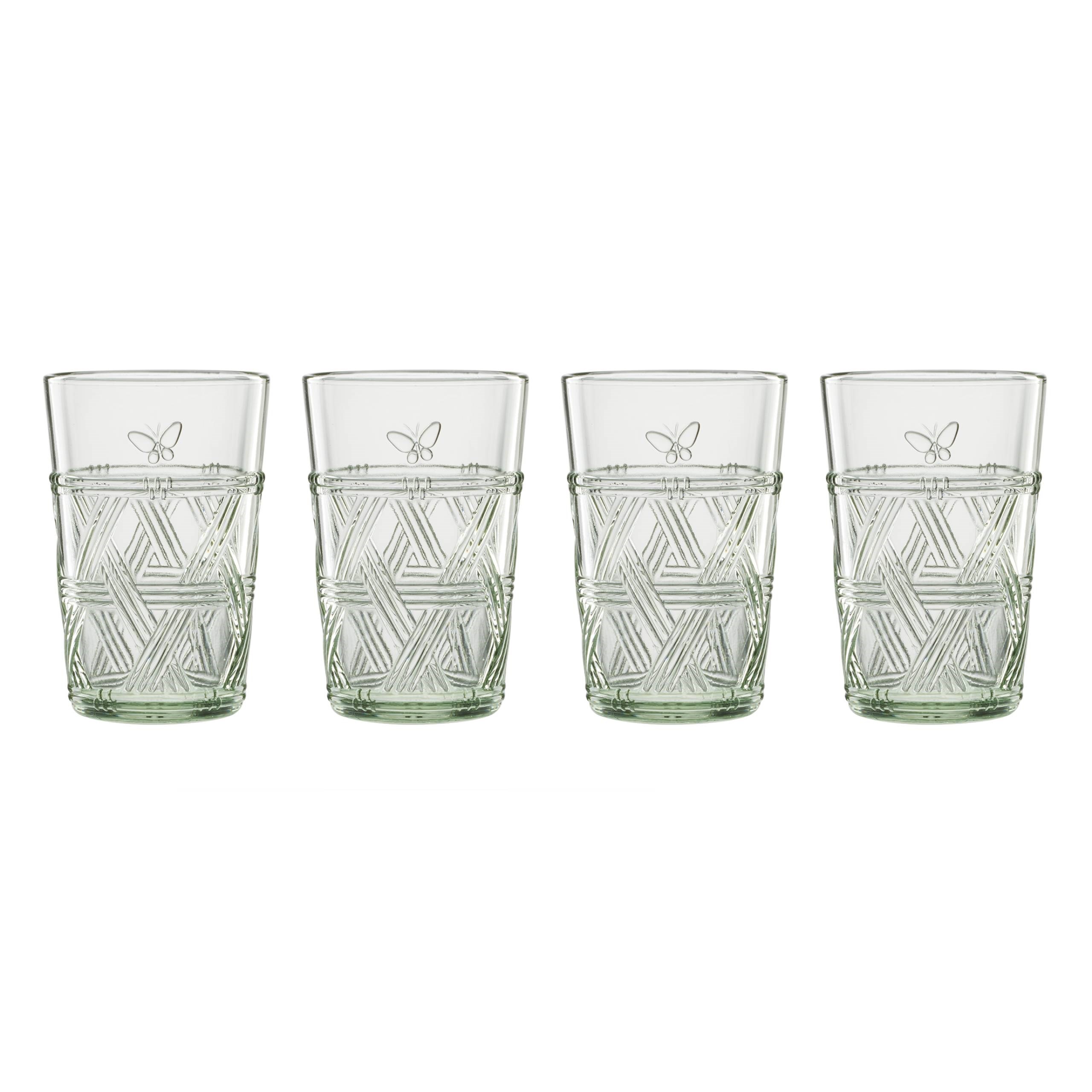 LENOX BUTTERFLY - SU/MESRUBAT BARDAGI, 4'LU SET, YESIL, 12,7 CM, 0,36 L