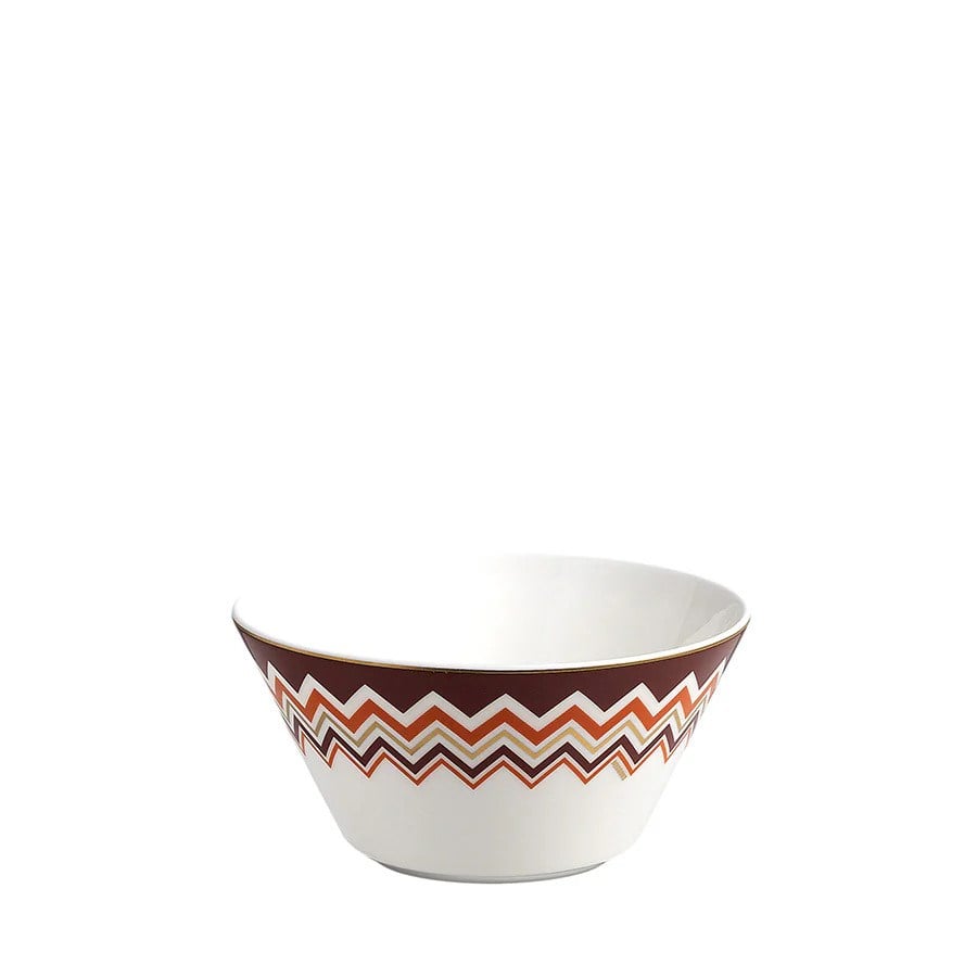 MISSONI ICONIC- TURUNCU BORDO KOMPOSTOSALATA KASESİ 13 CM
