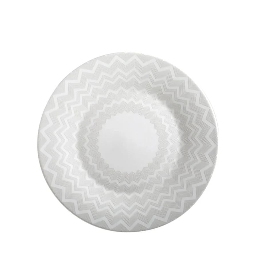 MISSONI ZIG ZAG WHITE - BEYAZ-GRI, SERVIS TABAGI 32 CM