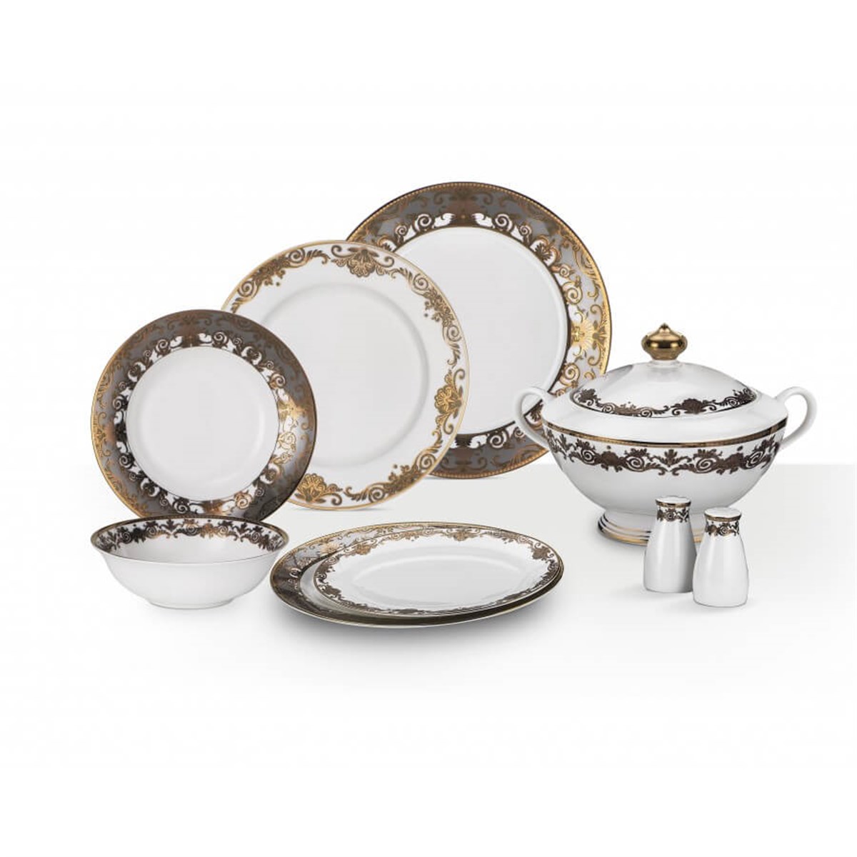 Monopoly Model Suplalı 72 Parça 12 Kişilik Yemek Seti