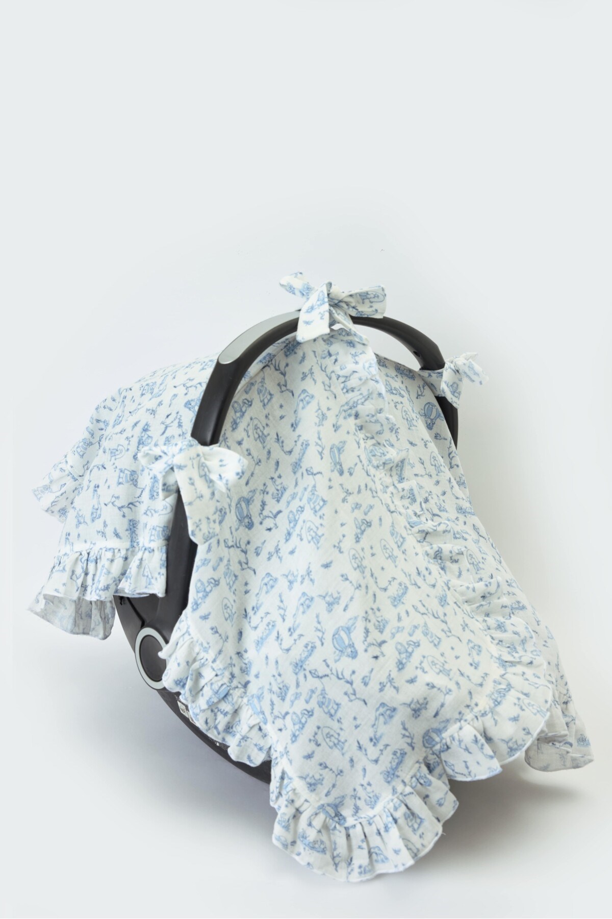 Puset Örtüsü - Toile De Jouy / Mavi