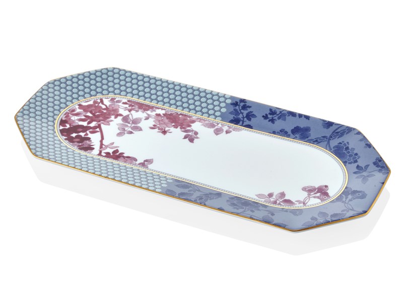 Regency Damask - Büyük Kayık Tabak 33 cm Kontrast renk