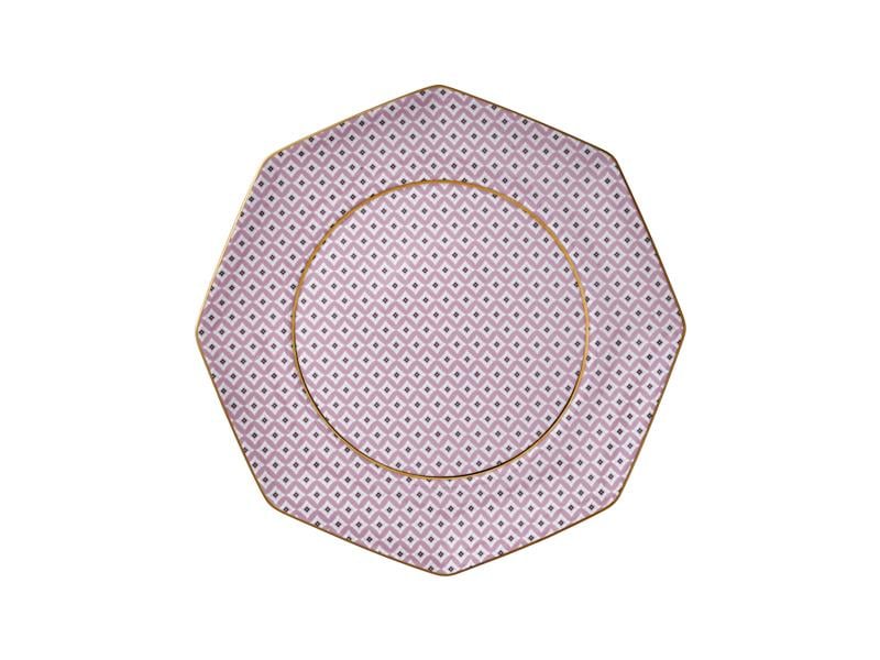 Regency Damask - Kahvaltı Tabağı 21 cm Pembe