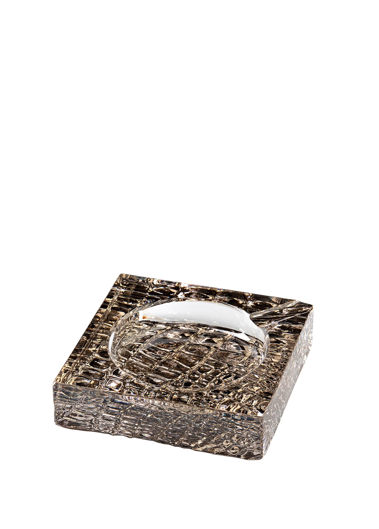 ROBERTO CAVALLI CROCODILE - KUL TABLASI, PLATIN, 15,5x15,5 CM