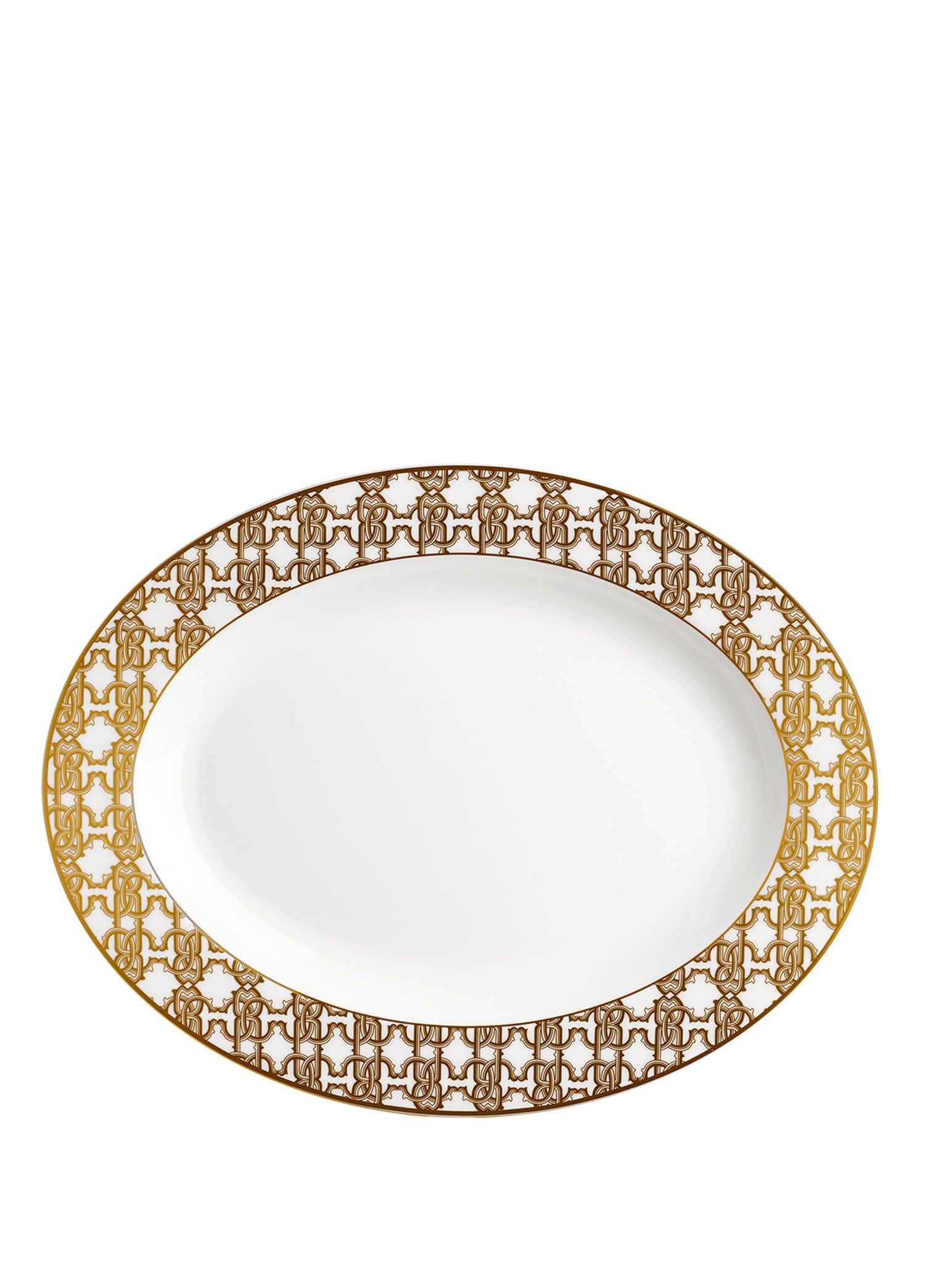 ROBERTO CAVALLI MONOGRAM GOLD - OVAL SERVIS TABAGI, 36 CM